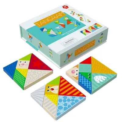 Wooden Image Tangram Puzzle Toy Color Cognition Early Education Learning Puzzle Toy view 4