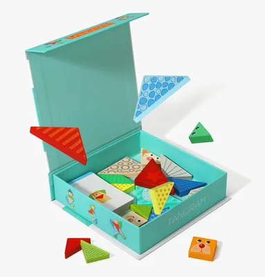 Wooden Image Tangram Puzzle Toy Color Cognition Early Education Learning Puzzle Toy view 3
