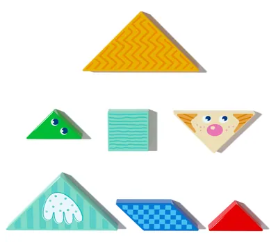 Wooden Image Tangram Puzzle Toy Color Cognition Early Education Learning Puzzle Toy view 2