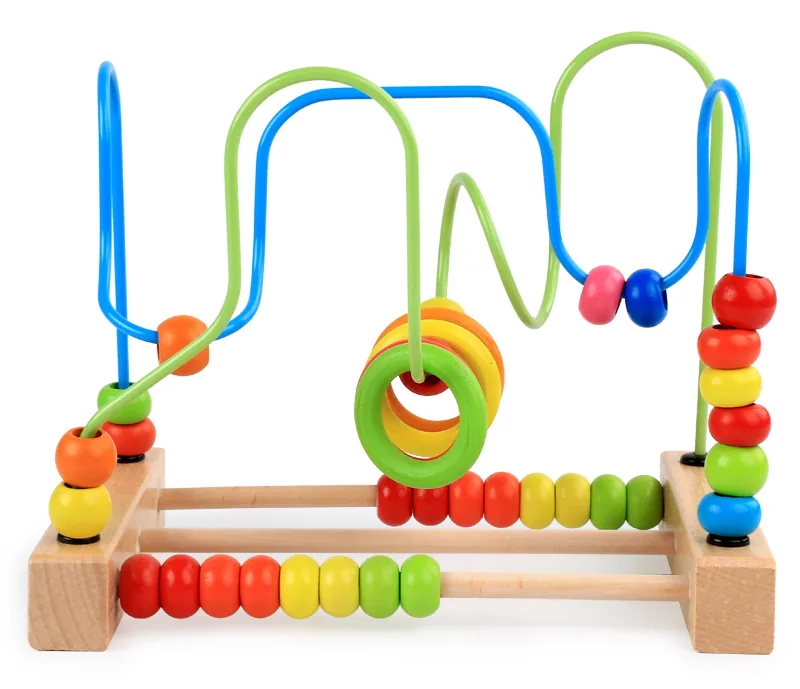 Factory Educational Bead Maze Early Counting Learning Calculation Beads Around — wooden bead mazes & fine motor wholesale