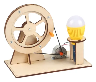 Newest Unisex DIY Wooden Intelligent Science Kits Handmade Generator Toy Children's — wooden montessori & early learning wholesale