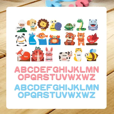 Toys For Kids Children's Early Education English Alphabet Word Game Card Wooden Toy view 2