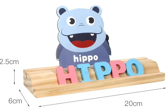 Toys For Kids Children's Early Education English Alphabet Word Game Card Wooden Toy — wooden math & teaching aids wholesale