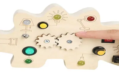 Early Childhood Education Montessori Basic Circuit Wooden Dinosaur Busy Sensory Play — wooden montessori & early learning wholesale