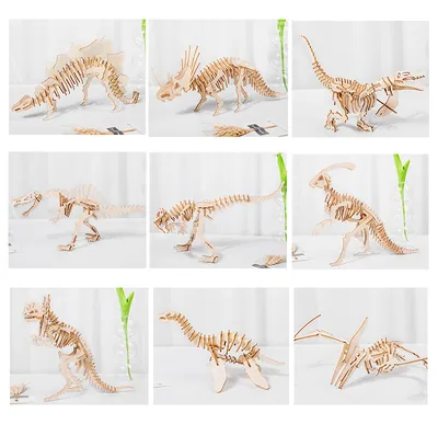 Three-dimensional Puzzle Dinosaur Model Toys DIY Wooden Pvc Unisex Wooden Puzzles for Adults — wooden puzzles & tangrams wholesale