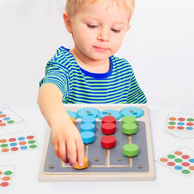 Unisex Early Educational Four-Color Wooden Puzzle Sorting Board Custom Logo for 2-4 Years Old — wooden puzzles & tangrams wholesale