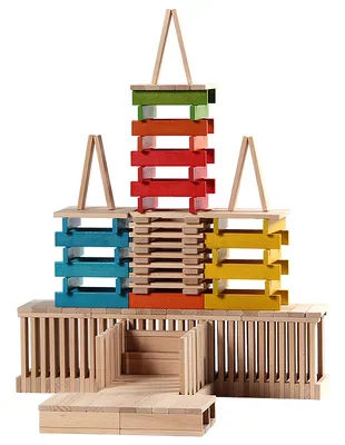 Montessori Wooden Master Builders Assemble Building Block Sets DIY Patience Training Toys view 5