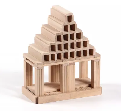Montessori Wooden Master Builders Assemble Building Block Sets DIY Patience Training Toys view 4