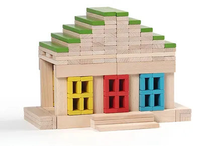Montessori Wooden Master Builders Assemble Building Block Sets DIY Patience Training Toys view 6