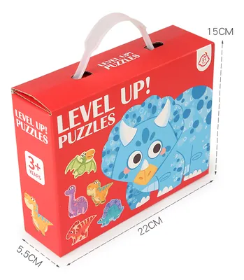 Early Education Cartoon Animal Six In One Gift Box Jigsaw Puzzle Toy Paper For 3 To 6 Years — wooden puzzles & tangrams wholesale