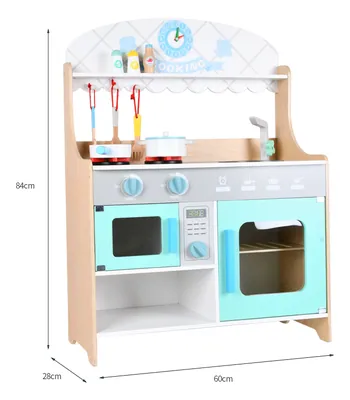 Children's Play Kitchen Toys Ins Large Wooden Baby Girl Cooking Kitchen Toy view 2