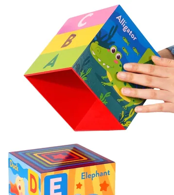 Early Educational Wooden Rainbow Stacking Alphabet Building Blocks Unisex Kids Letter Learning — wooden building blocks & construction wholesale
