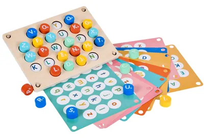 Early Educational DIY Toy Set for Kids Color Alphabet & Memory Chess Game for Ages 2-4 Abs — wooden board games & logic wholesale