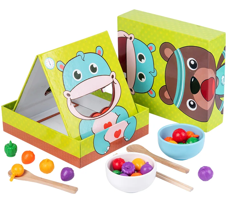 Montessori Simulation Feeding Games Wooden Puzzle Bead Unisex Children's Hand-eye Coordination — wooden montessori & early learning wholesale