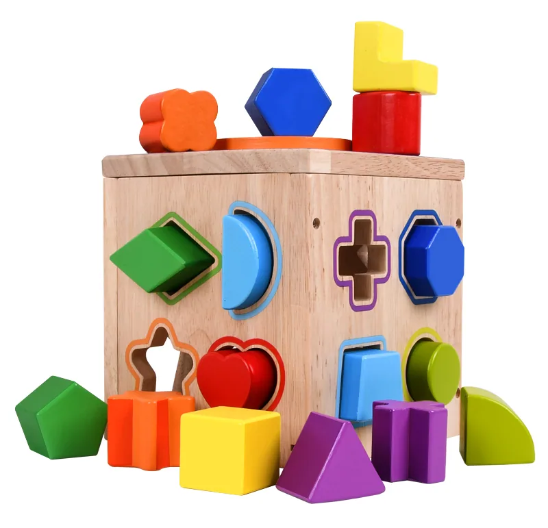 Children's Early Education Puzzle Enlightenment Toys 2-6 Years Old Color Shape Cognition Game — wooden puzzles & tangrams wholesale