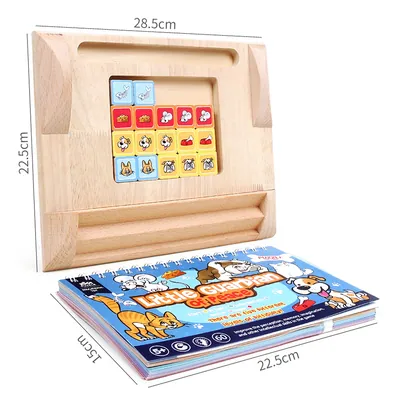 Xm Children's Educational Puzzle Toys Hourglass Timer Board Game Story Cards Thinking Training view 2