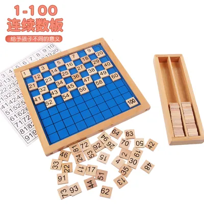 Wooden Math Hundred Board 1-100 Number Board For Toddlers Counting Toy For Math Game Board — wooden math & teaching aids wholesale