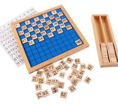 Wooden Math Hundred Board 1-100 Number Board For Toddlers Counting Toy For Math Game Board view 2