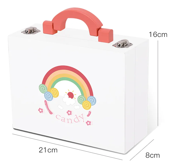 Montessori Educational Wooden Toys Girls Cosmetology Case Cosmetic Game Kitchen Candy Makeup — wooden pretend play & role play wholesale