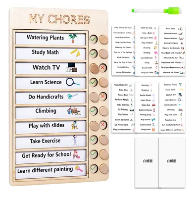 Self-Disciplined Wooden Punch Card for Children Aged 2-4 Years Cross-Border Tool to Learn — wooden pretend play & role play wholesale