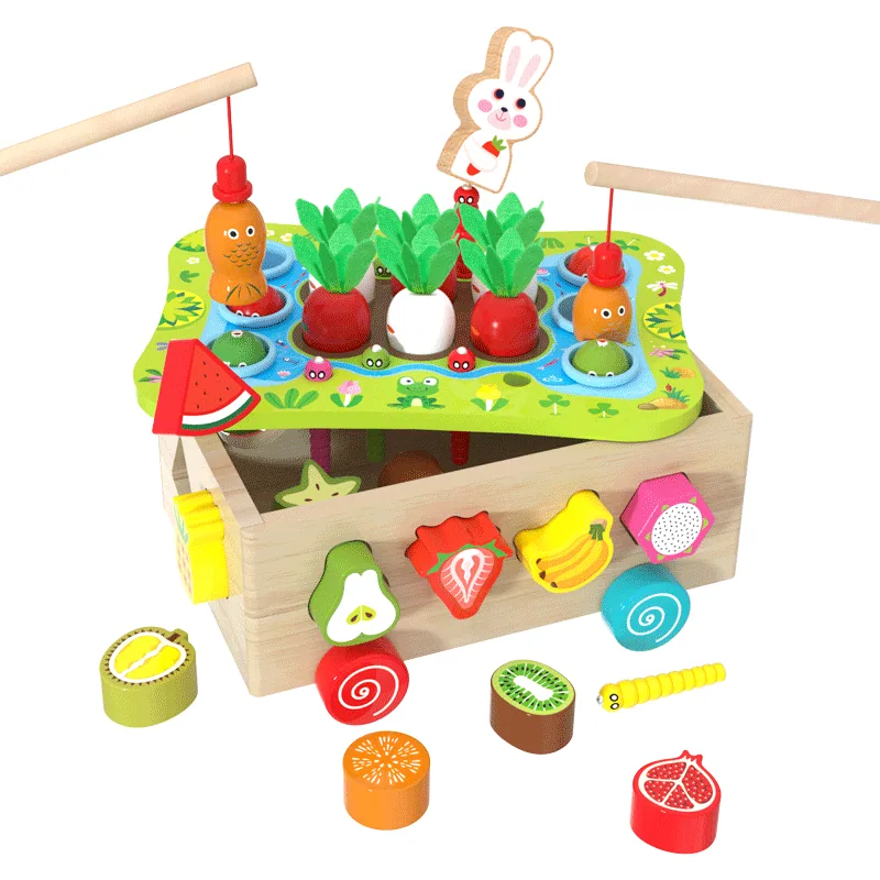 Children's Toys Farm Orchard Multi Functional Shape Pairing Tractor Car Catching Insects — wooden vehicles, tracks & ramps wholesale