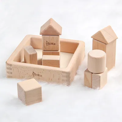 Unisex Wooden Large Particle Building Blocks Kids Toys Infants Toddlers Early Childhood Model view 2