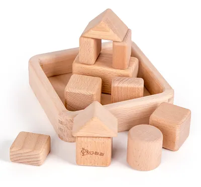 Unisex Wooden Large Particle Building Blocks Kids Toys Infants Toddlers Early Childhood Model view 4