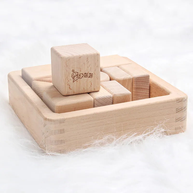 Unisex Wooden Large Particle Building Blocks Kids Toys Infants Toddlers Early Childhood Model — wooden building blocks & construction wholesale