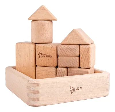 Unisex Wooden Large Particle Building Blocks Kids Toys Infants Toddlers Early Childhood Model view 3