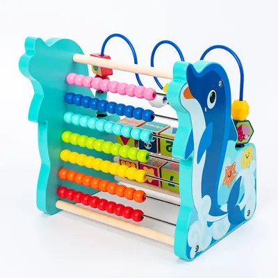 Montessori Unisex Multi-Functional Abacus Toys Wooden Mathematics Toys for Early Learning — wooden math & teaching aids wholesale