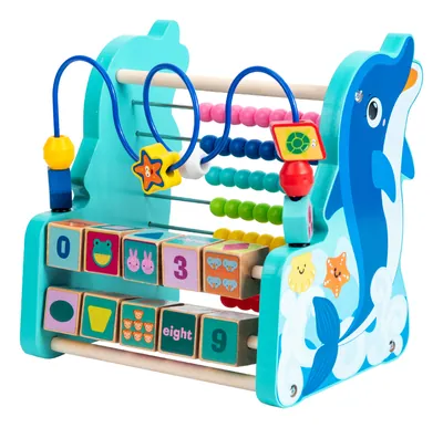 Montessori Unisex Multi-Functional Abacus Toys Wooden Mathematics Toys for Early Learning view 2
