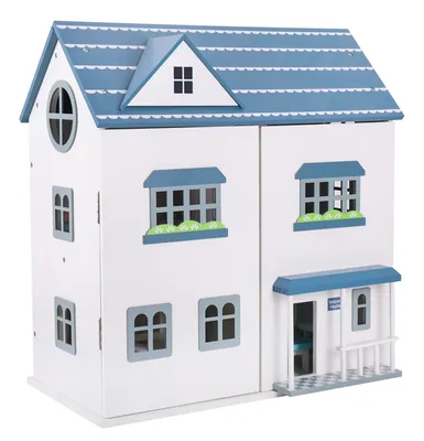 Children's 2-Storey DIY Wooden Doll House Set Fashion Doll Pretend Role Play Game Toy — wooden pretend play & role play wholesale