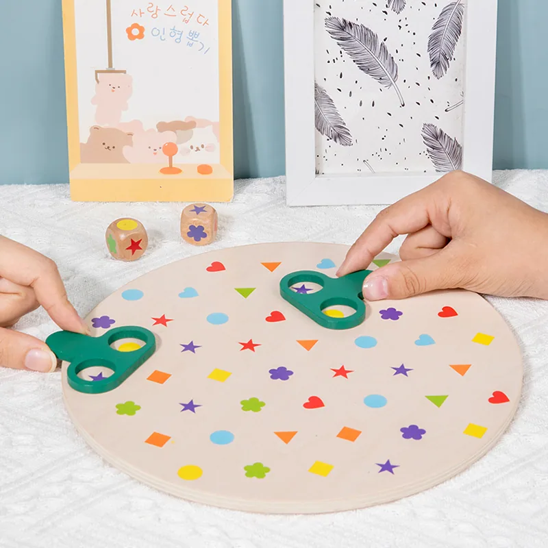 Unisex Montessori Toys Children Hand-eye Coordination Logical Thinking Training S Color — wooden board games & logic wholesale