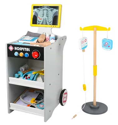 Factory Preschool Educational Table Pretend Play Sets Doctor Medical Trolly Toy For Kids — wooden pretend play & role play wholesale