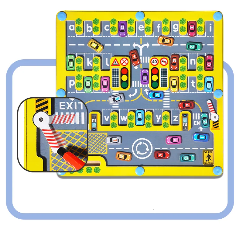Toy Wooden Maze Toy Game Animal Maze Toy Board Walk A Bead Maze — wooden bead mazes & fine motor wholesale