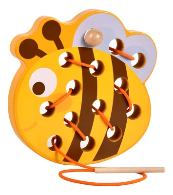 Early Teaching Animals Fine Action Threading Board Puzzle Toys For Learning Wooden Animals view 3