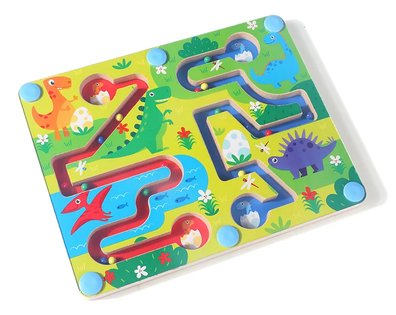 Interactive Maze Pen Game Educational Puzzles Magnetic Pen And Beads Game For Toddlers — wooden puzzles & tangrams wholesale