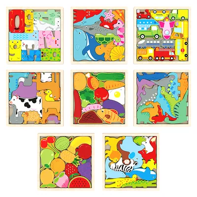 Toys Kids Game Wooden Jigsaw Puzzle For Children's Brain Exercises — wooden puzzles & tangrams wholesale