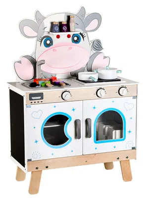 Kitchen Toy Set Children Pretend to Cook Cute Kitchen Toys Shaped Like Cows view 2
