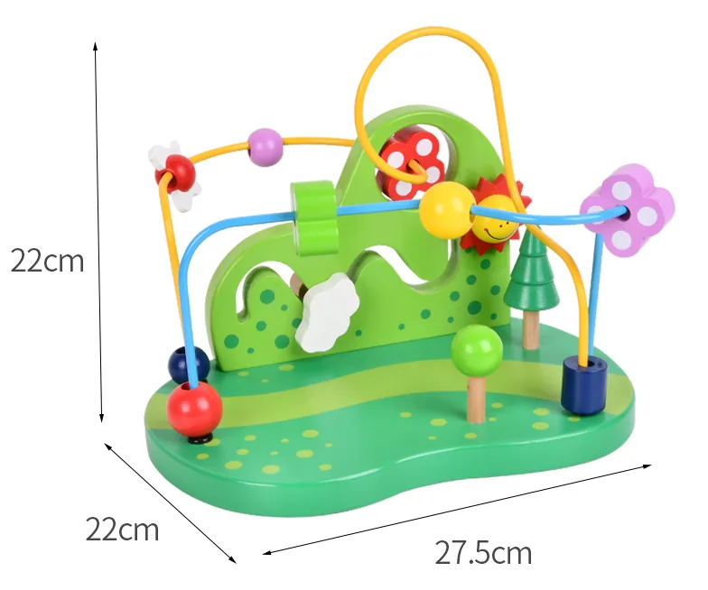 Educational Wooden Bead Toys Cute Cartoon Beads Rack Wooden Baby Toys For Children — wooden baby & toddler (0-3) wholesale