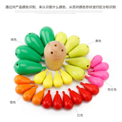 Wooden Stacking Rainbow Cactus Toy To Build And Stack Cactus Blocks To Balance Puzzle Fun view 5