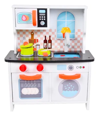 Furniture Modern DIY Creative Wooden Learning Toys Pretend Play Kitchen Toy Sets — wooden pretend play & role play wholesale