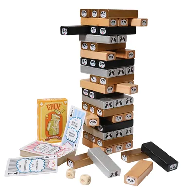 Wooden Kids Puzzle Stacked High Block Wooden Board Game Blocks Toys — wooden building blocks & construction wholesale