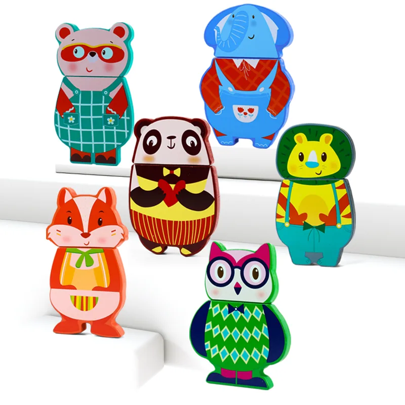 3d Puzzle Six Magnetic Animal Puzzles for Children 3-5 Years Old — wooden puzzles & tangrams wholesale