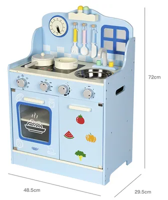 Montessori Wooden Education Toy Children Pretend Play Wooden Kitchen Toy Wooden Cooking Game view 2