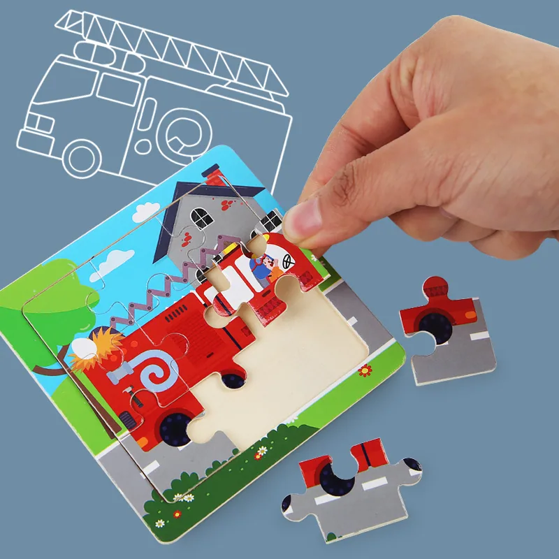 Educational Wooden Animal Puzzle Kids' Cartoon Toy for Toddlers' Learning Minimum Order 1000 — wooden puzzles & tangrams wholesale