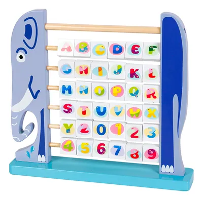 Montessori Educational Wooden Toys Kids Preschool Alphabet Cognition Flip Building Blocks — wooden math & teaching aids wholesale
