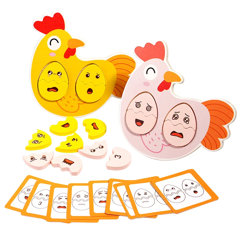 Montessori Fun Face Building Block Toy Wooden Early Toy for Toddlers Boys and Girls Aged 2 — wooden building blocks & construction wholesale