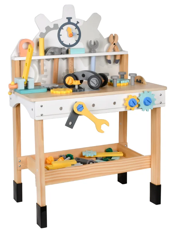 Wooden Tool Table Pretend Play Boys And Girls Educational Beat Turn The Screw Toy — wooden pretend play & role play wholesale