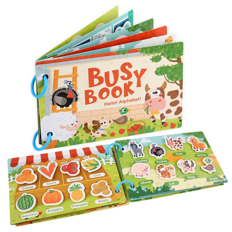 Busy Book Sensory Autism Learning Toys Kids Montessori Toys Preschool Early Learning Toys — wooden sensory & busy boards wholesale